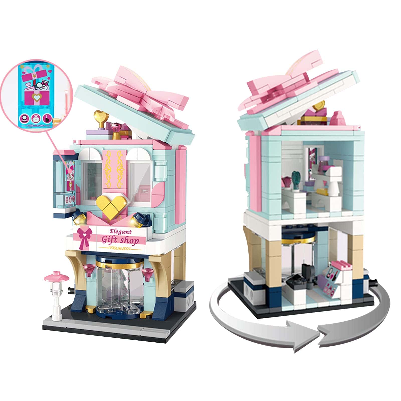 ZiChengXin Dream Street View Shop Bricks, Mini DIY Building - Imagen 4