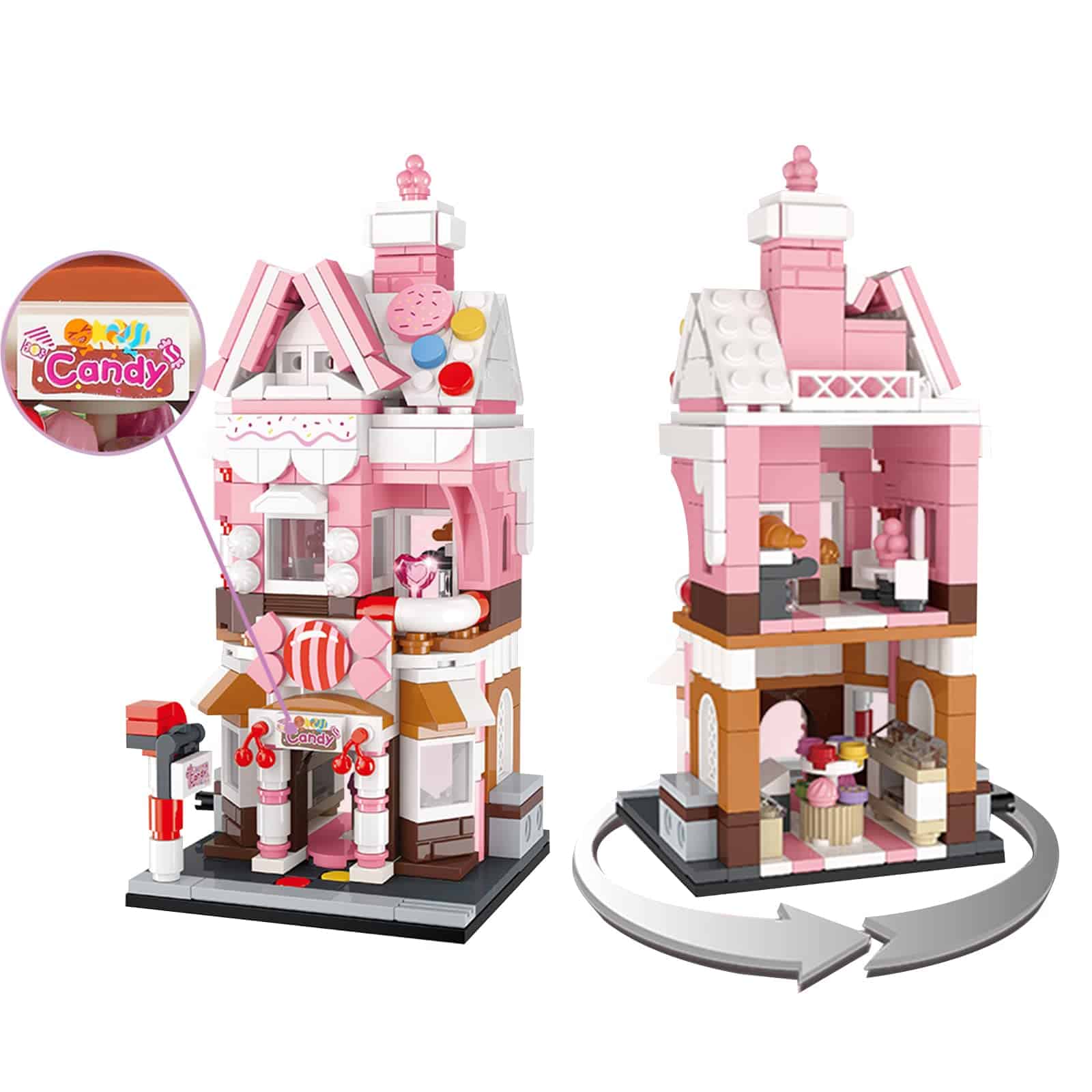 ZiChengXin Dream Street View Shop Bricks, Mini DIY Building - Imagen 5