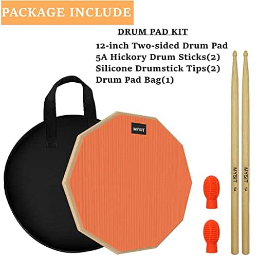 MySit 12-Inch Drum Practice Pad and Sticks Set With 2pcs - Imagen 3