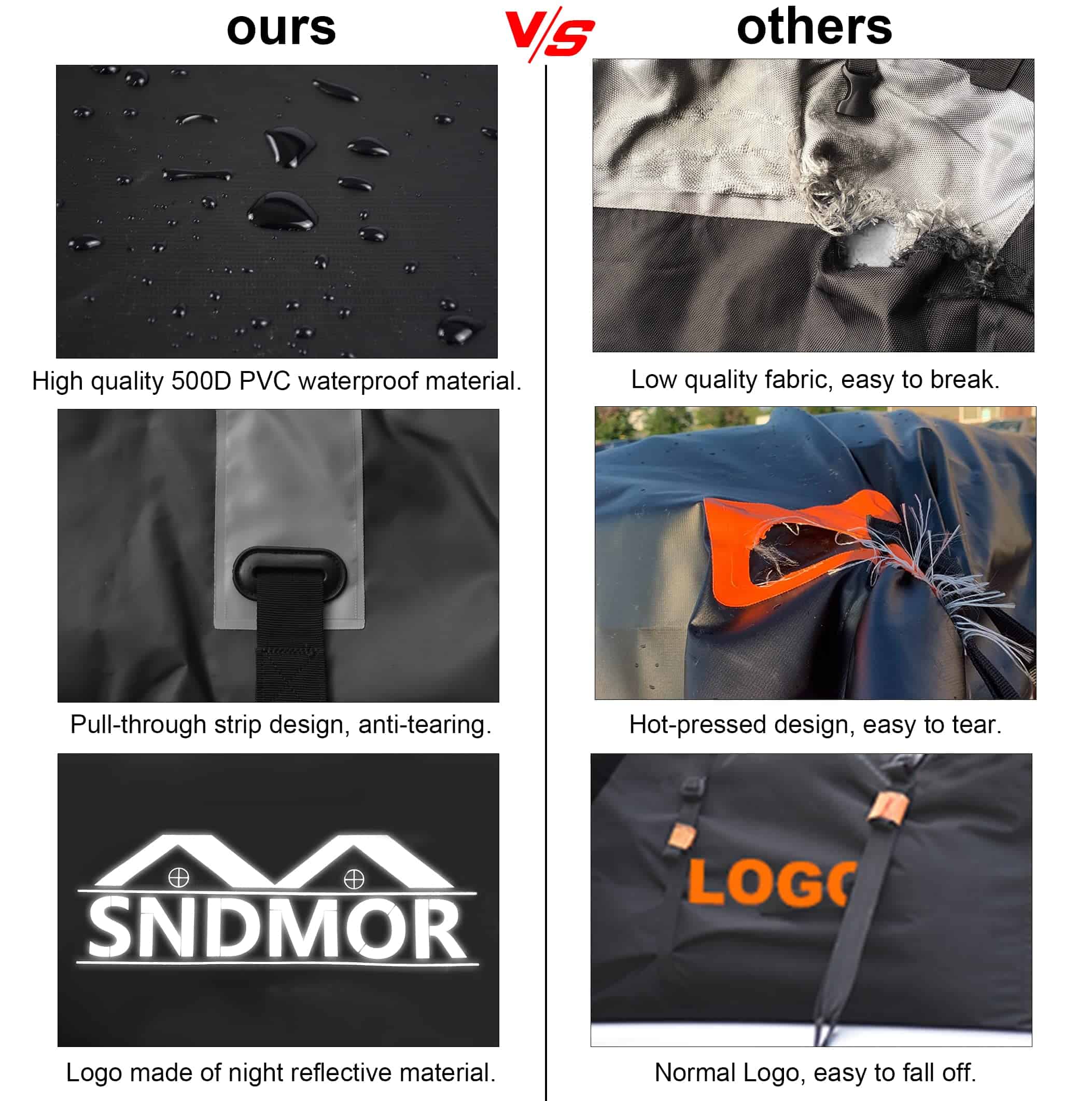 Bolsa de carga SNDMOR, 19 pies cúbicos (150 * 60 * 60 cm) - Imagen 5