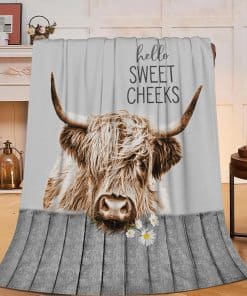 Manta de Vaca Highland Cute Estampado de Granja Manta de