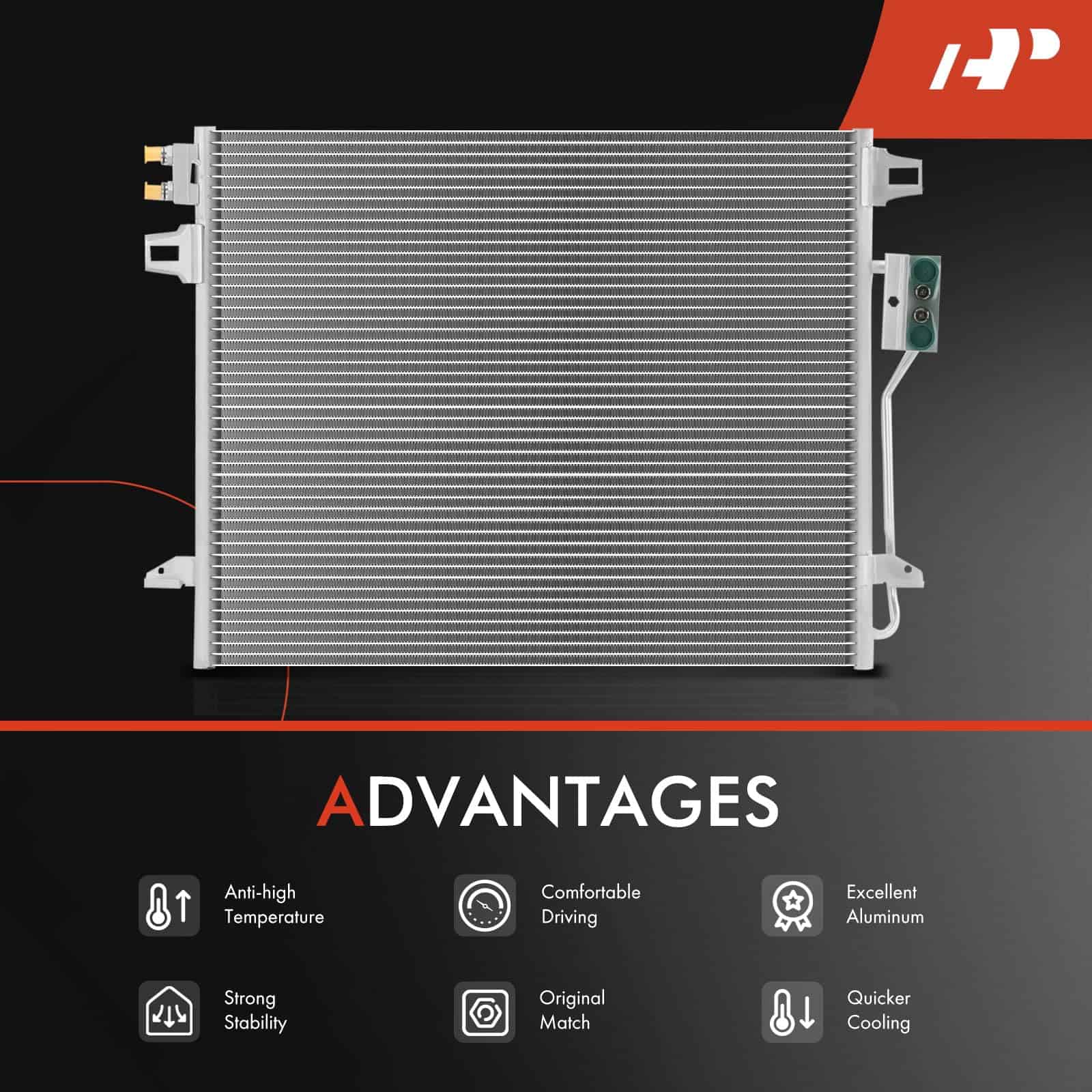 Condensador de Aire Acondicionado A-Premium Compatible con - Imagen 6