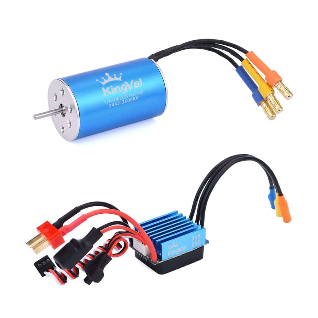 Motor Brushless Sensorless 2445 3600KV de KingVal con Eje