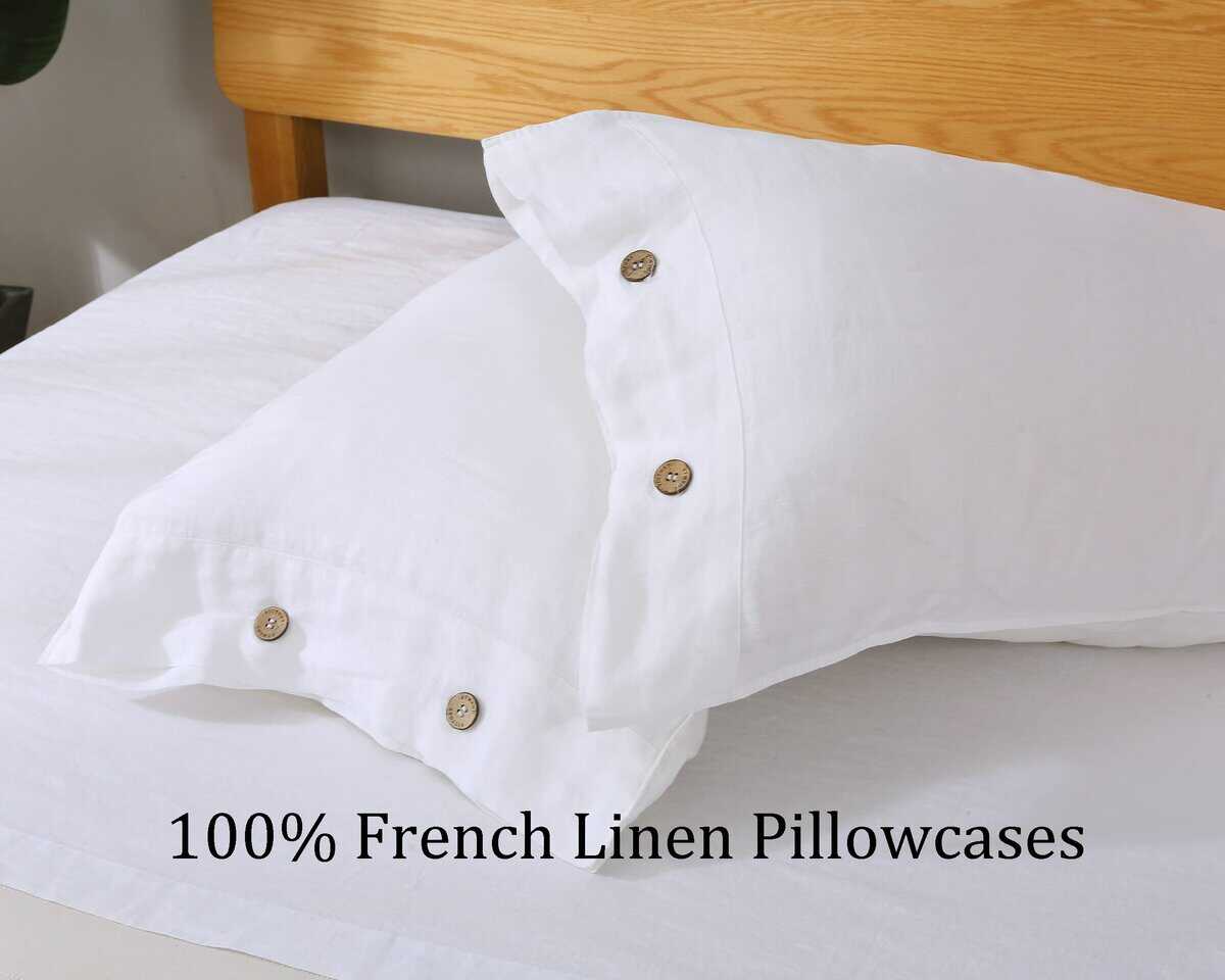 Funda de Almohada de Lino 100% Orgánico Símbolo de la - Imagen 5