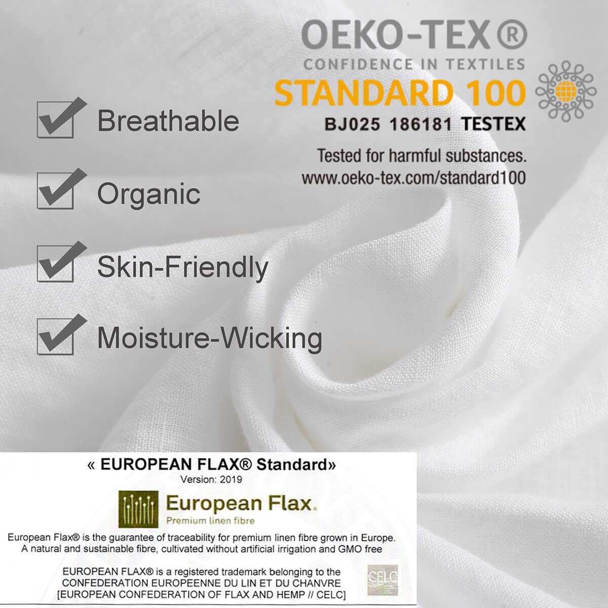 Funda de Almohada de Lino 100% Orgánico Símbolo de la - Imagen 7