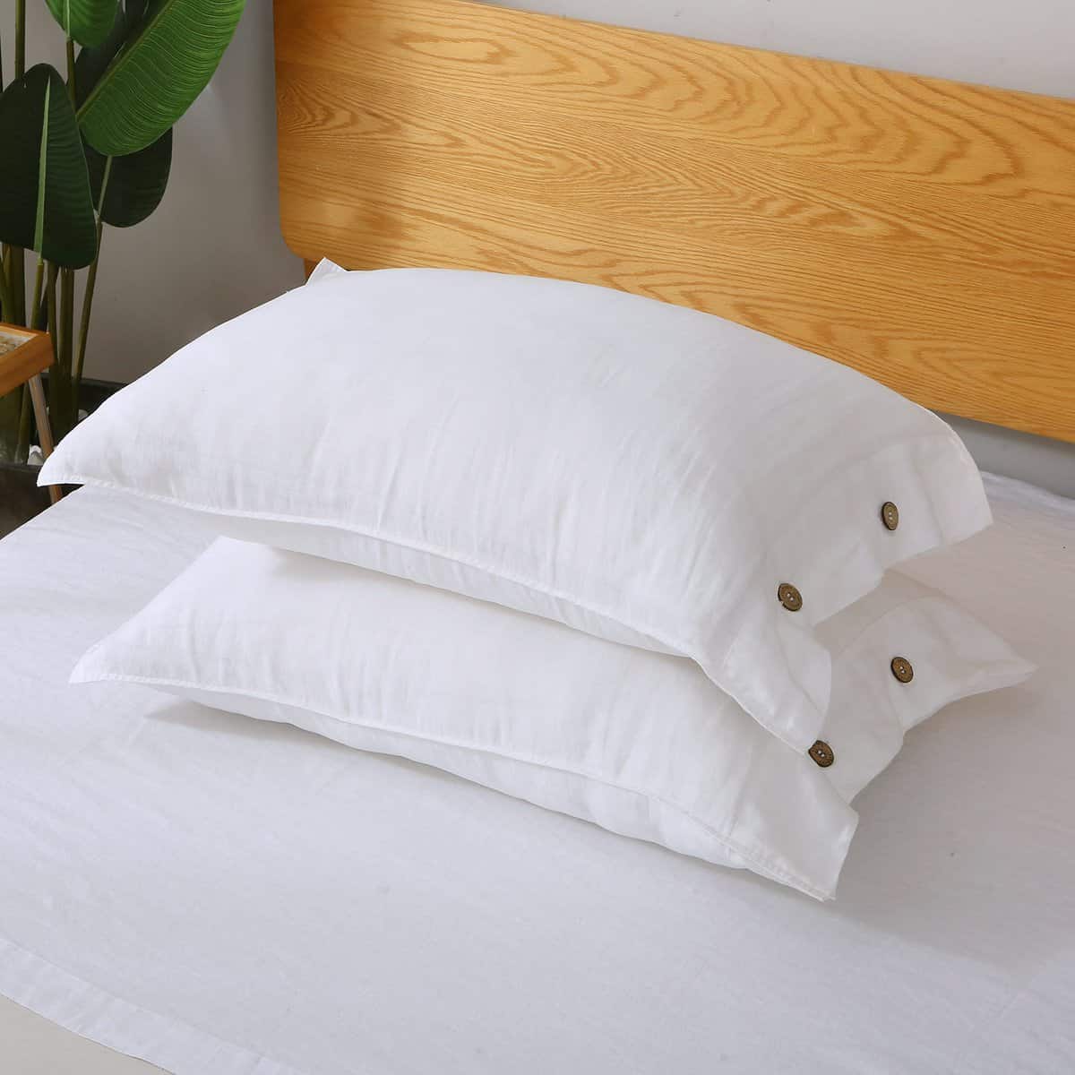 Funda de Almohada de Lino 100% Orgánico Símbolo de la - Imagen 3