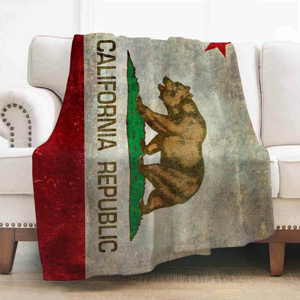 Manta de tiro de la bandera de California Levens Regalos