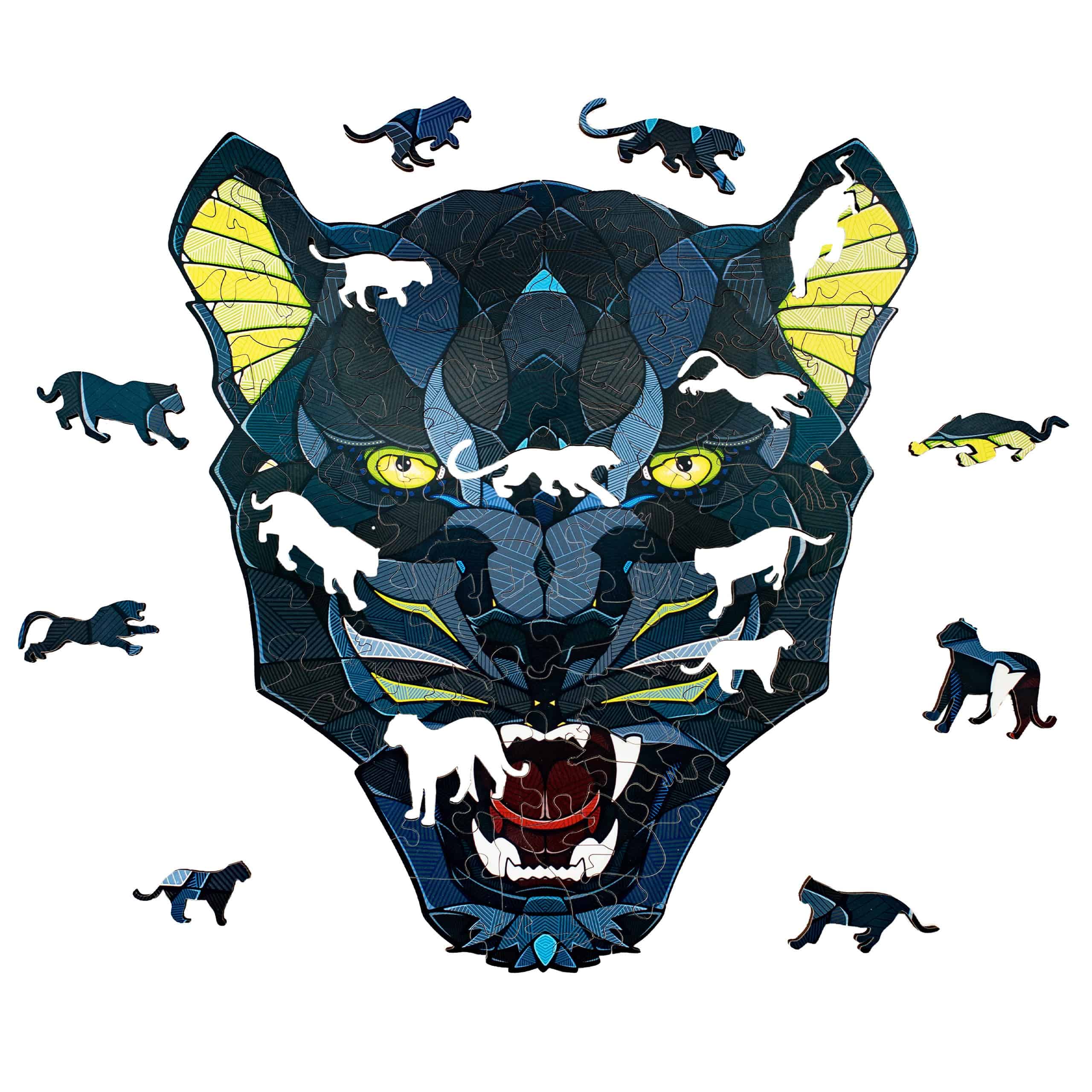 Rompecabezas de madera EWA Home Decor - Pantera Mediana 102