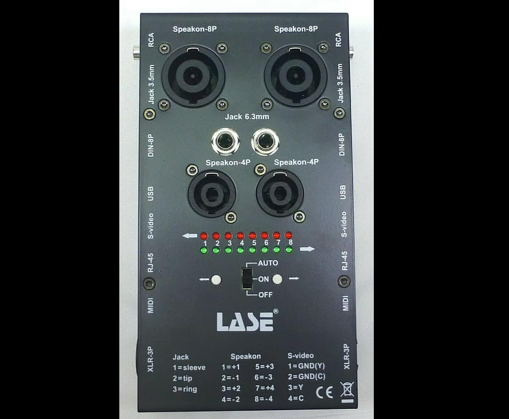 Probador de cables multipropósito LASE Pro-Audio 11 en 1