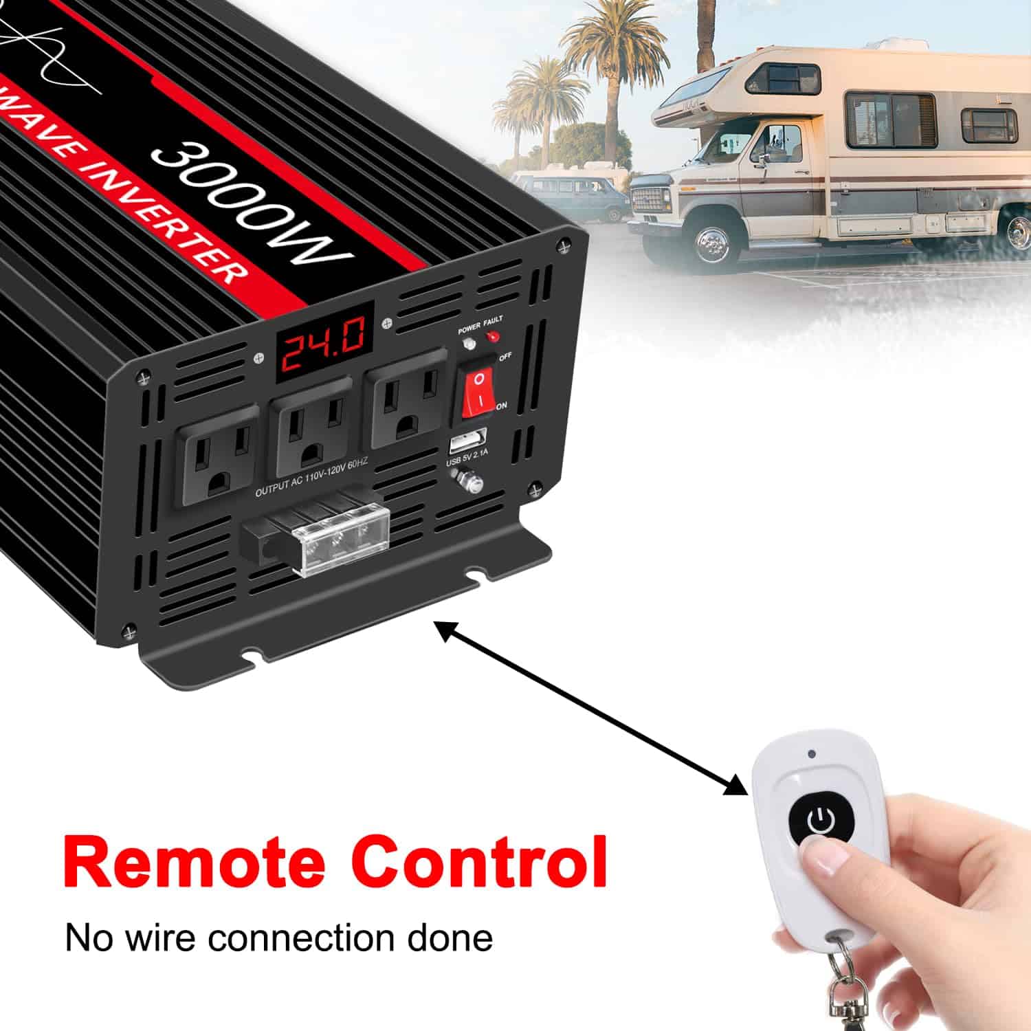 Inversor de Onda Sinusoidal Pura de 3000 vatios JIGUUN, - Imagen 5