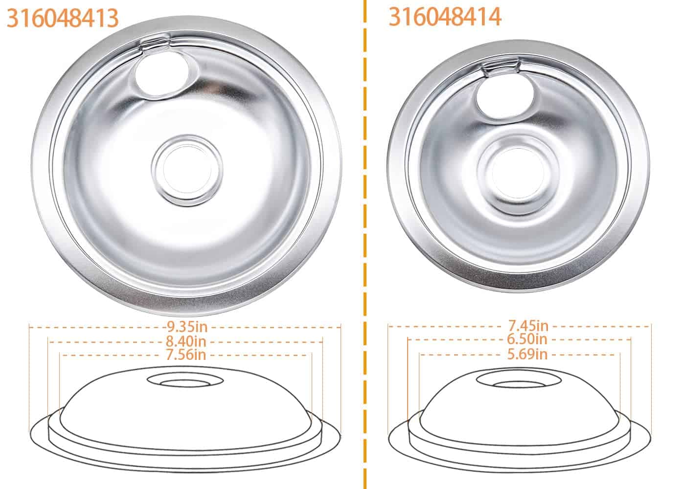 Paquete de Sartenes Cromadas 316048413 316048414 y Unidad - Imagen 6