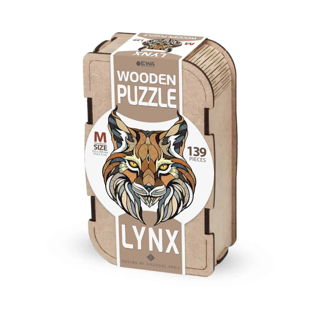Rompecabezas de Madera Lynx de EWA Home Decor - 139 Piezas