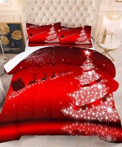 Set de Ropa de Cama de Escena Nocturna de Navidad EDUMEYA