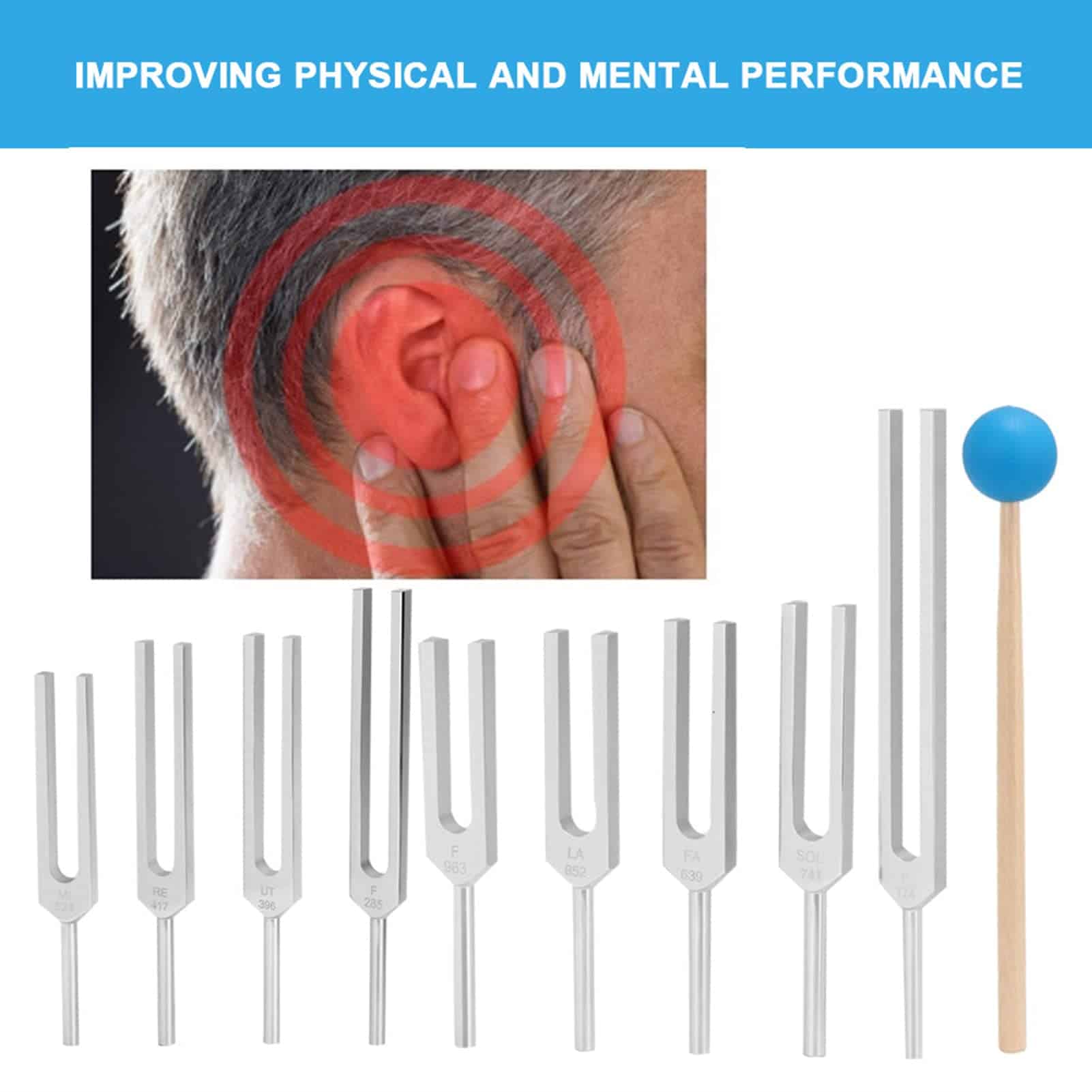 Set de 9 diapasones de aleación de aluminio 174/285/ - Imagen 4