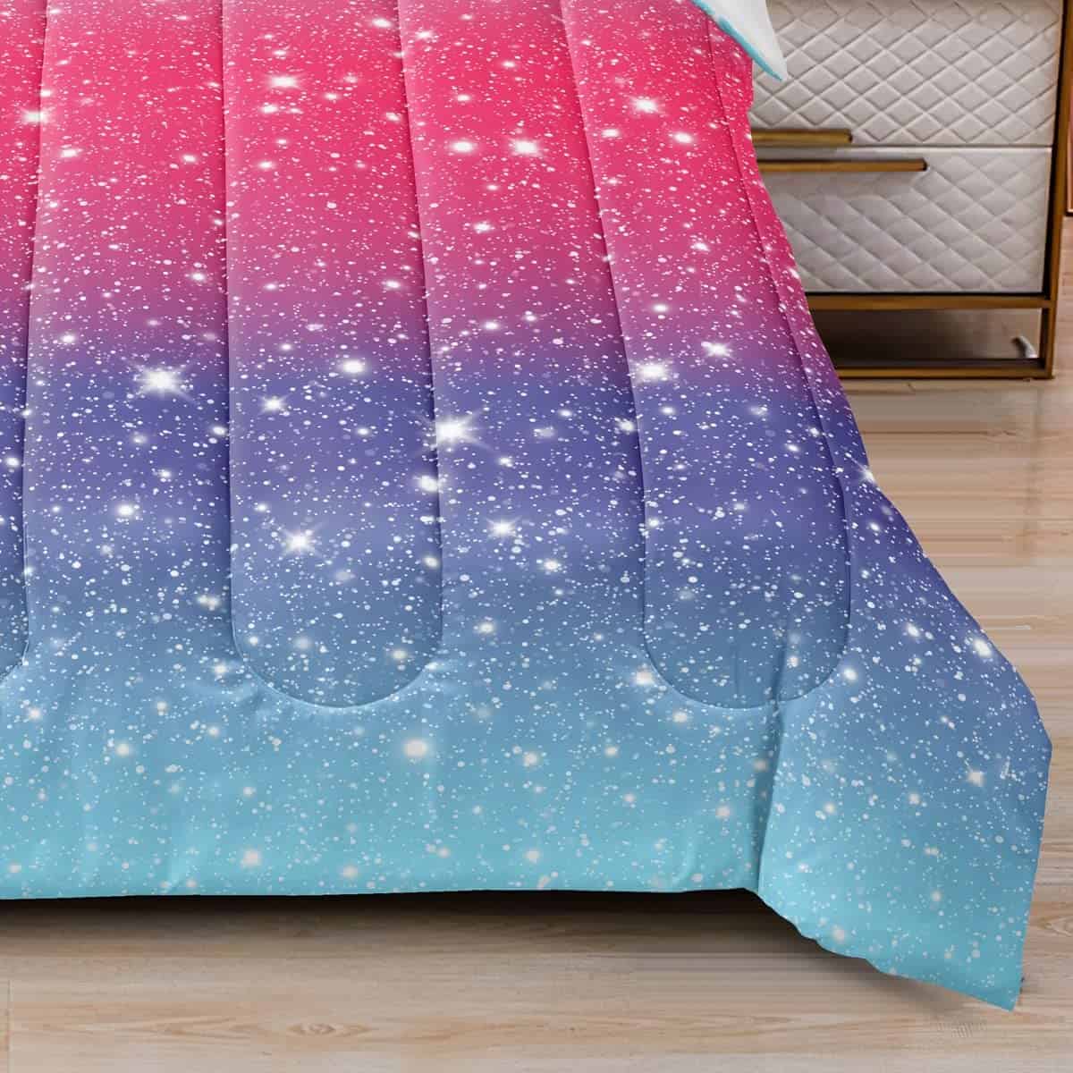 Juego de Edredón de Confort BDUCOK Rosa Azul Gradiente - Imagen 5