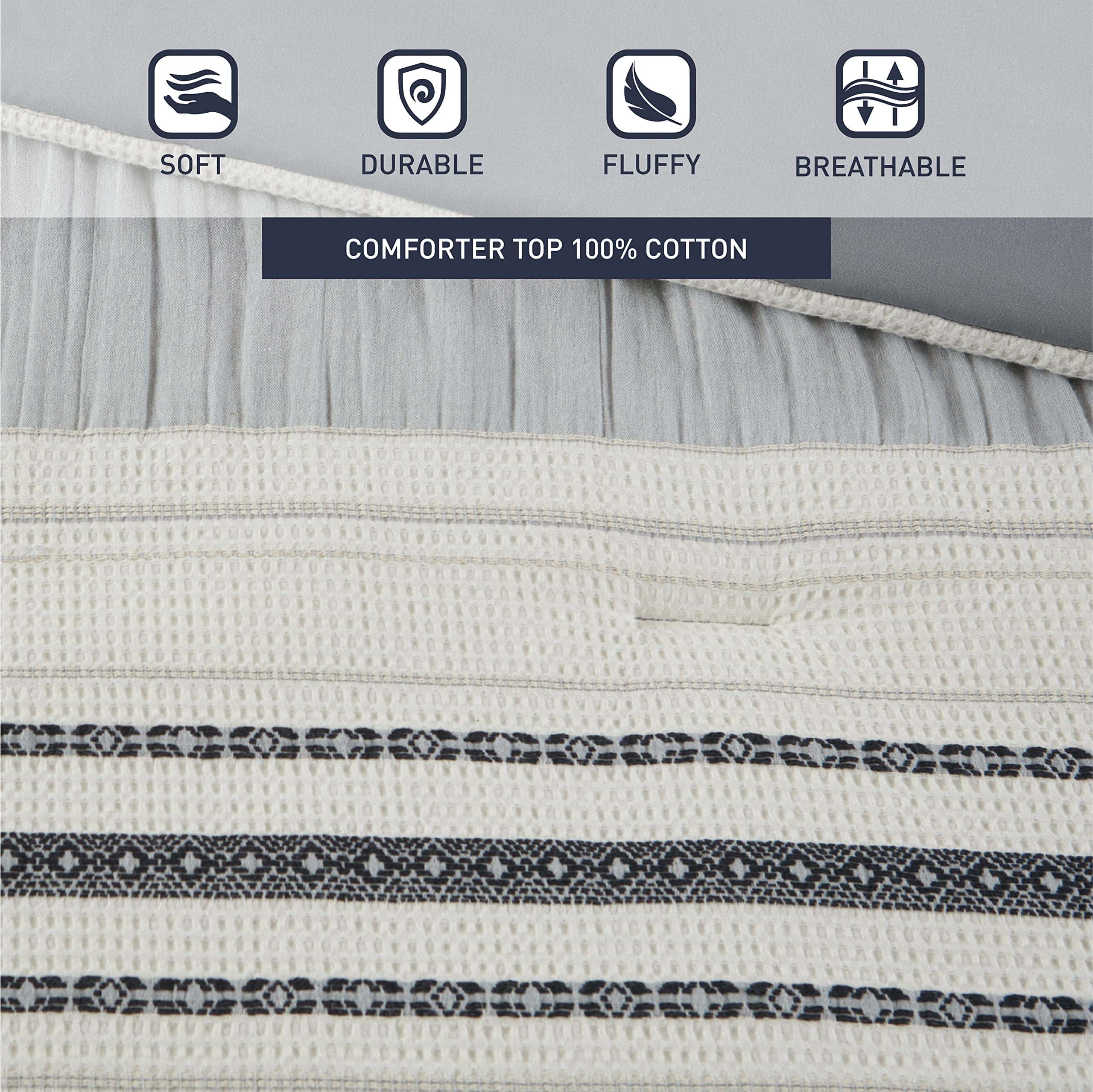 Juego de Ropa de Cama Neutral Farmhouse Hyde Lane, 3 Piezas - Imagen 6