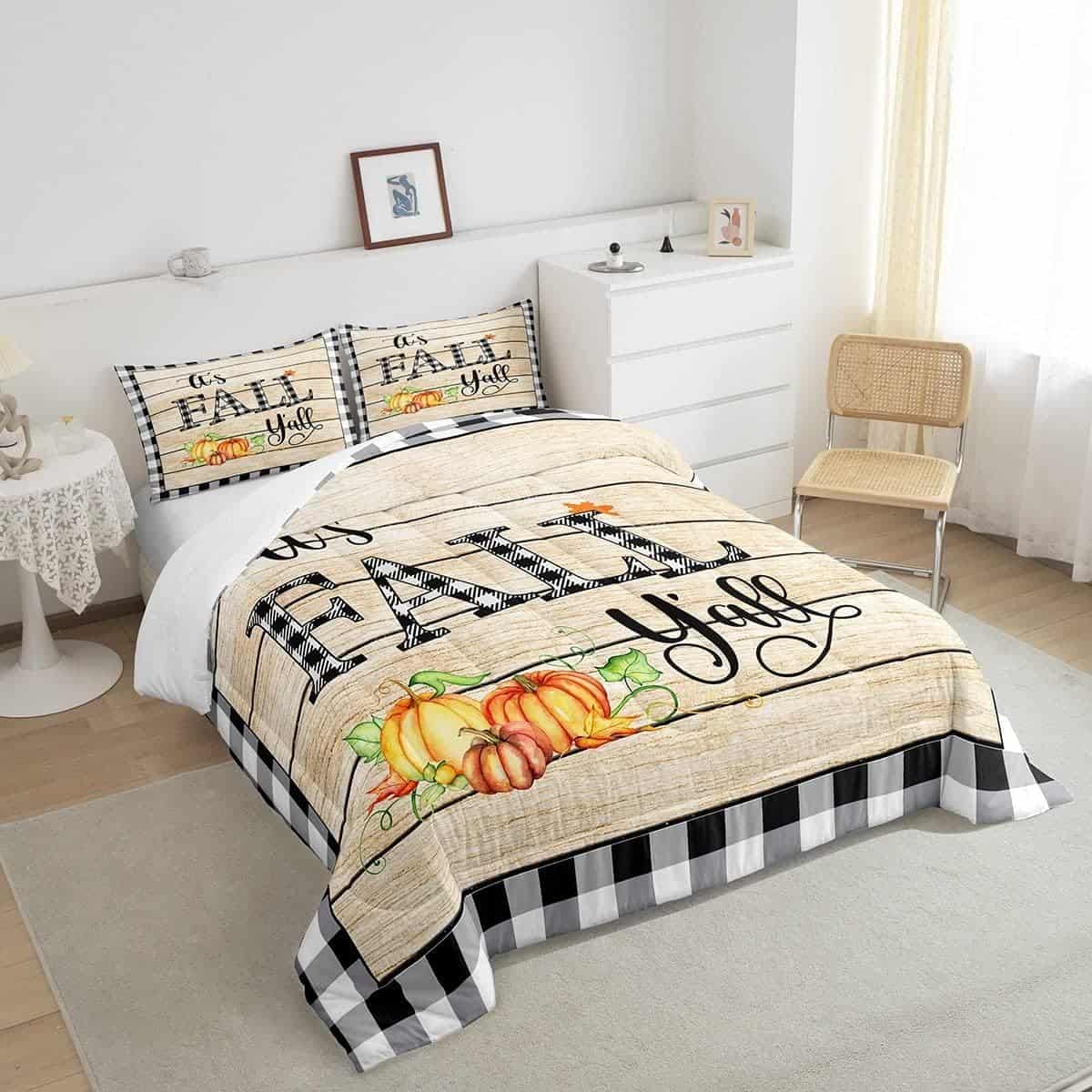 Set de Edredón de Cómoda de Calabaza de Otoño Tamaño - Imagen 3