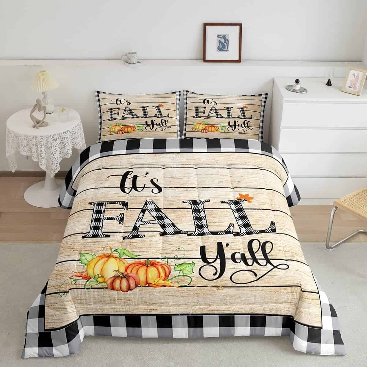 Set de Edredón de Cómoda de Calabaza de Otoño Tamaño