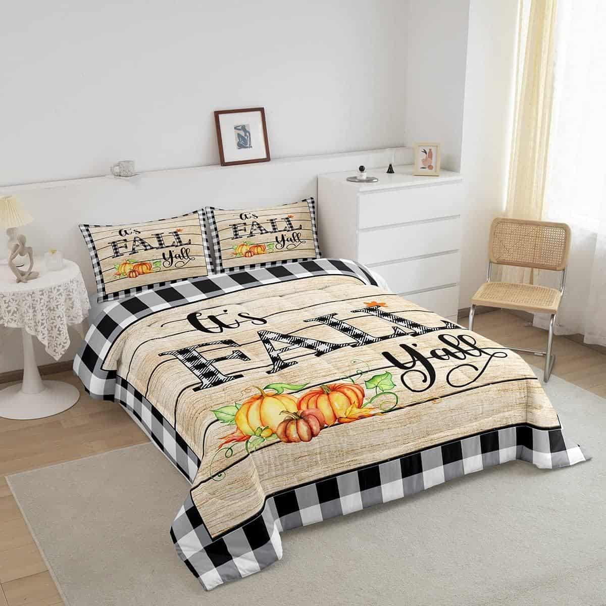 Set de Edredón de Cómoda de Calabaza de Otoño Tamaño - Imagen 5