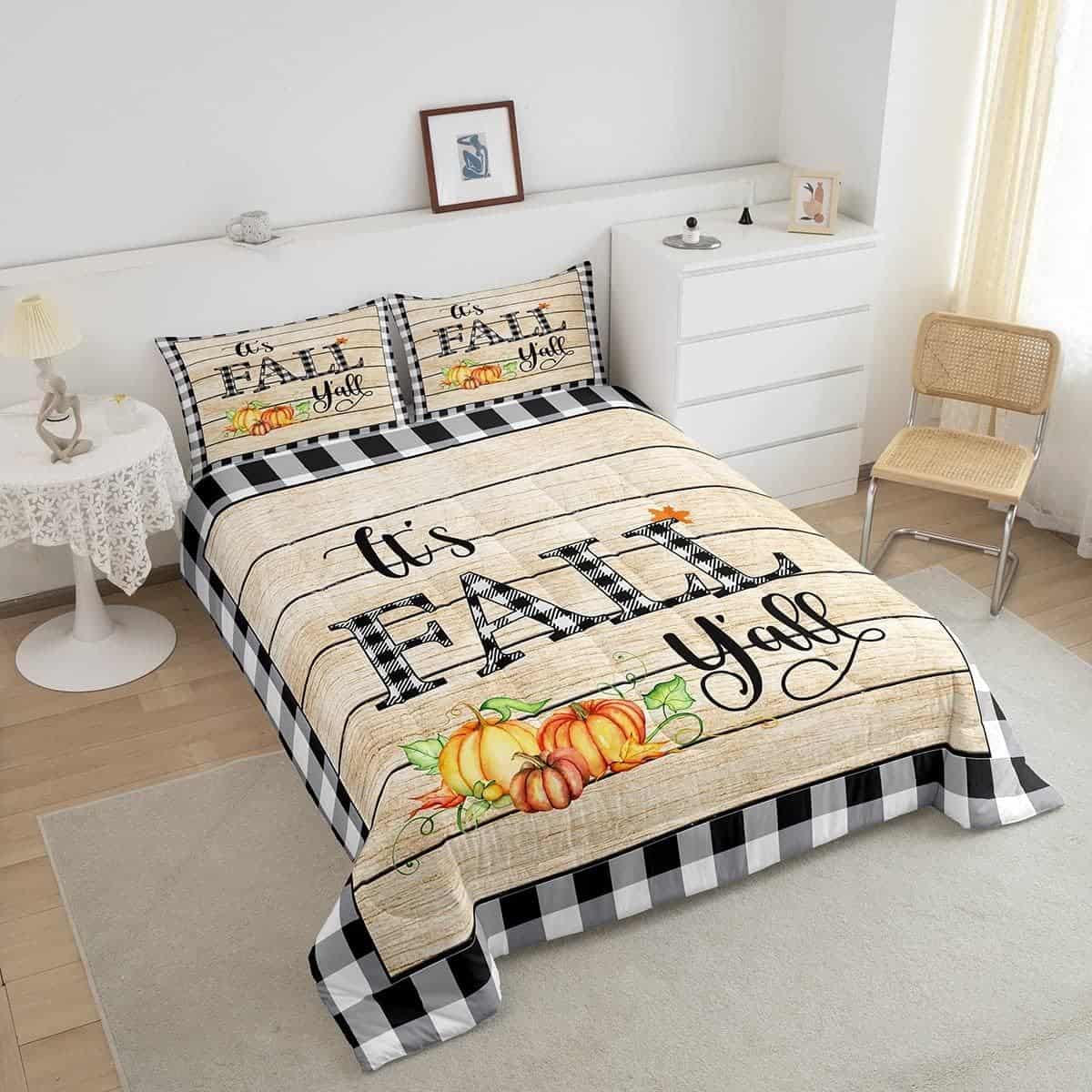 Set de Edredón de Cómoda de Calabaza de Otoño Tamaño - Imagen 4
