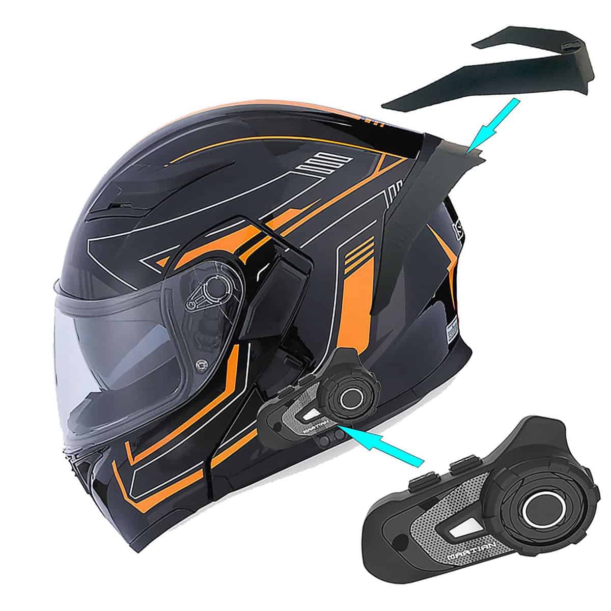 1Storm Casco Modular Integral de Cara Completa con Doble