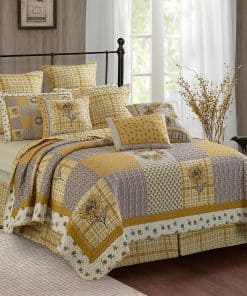 Juego de Edredón de Cabaña Virah Bella de 3 Piezas Tamaño