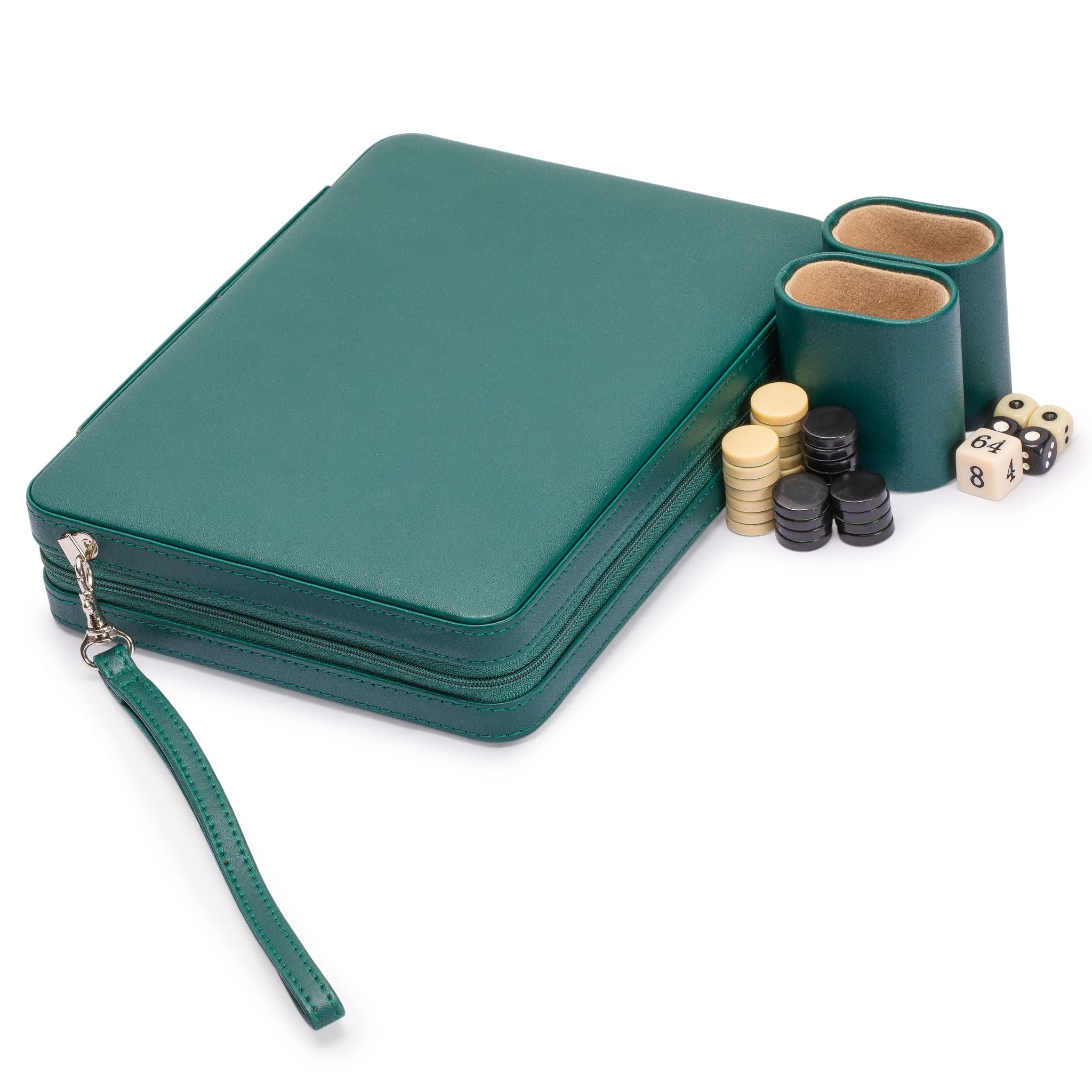 Yellow Mountain Imports Juego de Backgammon de Viaje Tamaño - Imagen 3