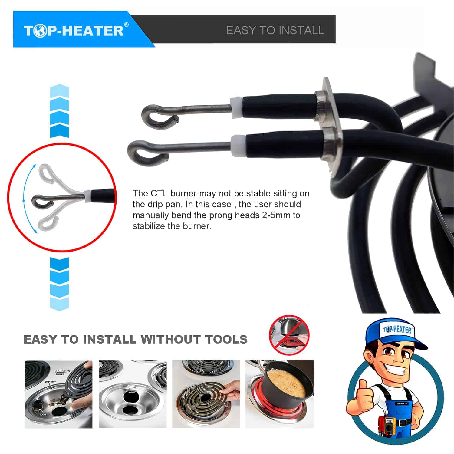 316442301 Quemador de Superficie de Cocina Eléctrica de 8'' - Imagen 7