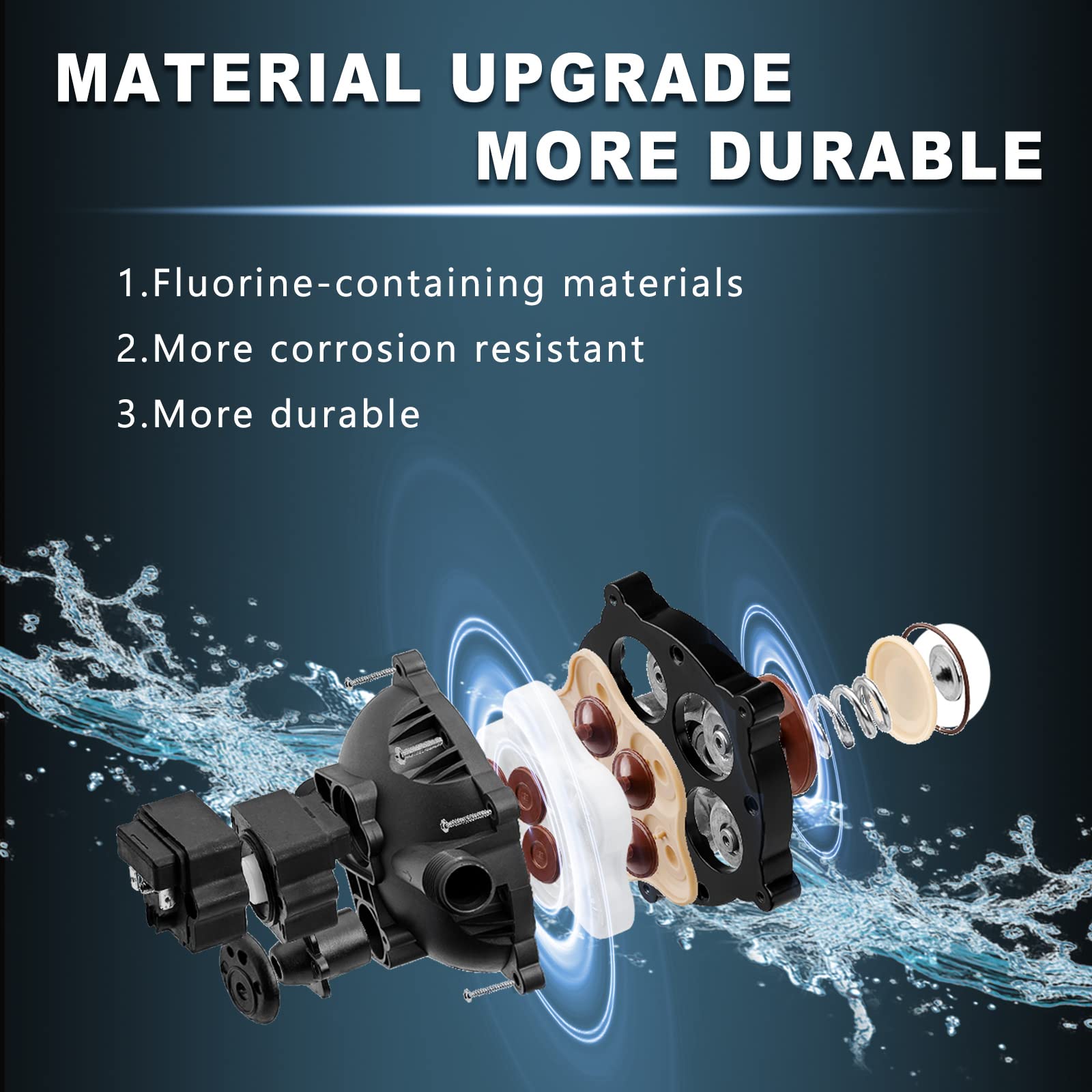 Bomba de Agua para RV 12V 4 GPM, 55 PSI, 10 Amperios, Bomba - Imagen 5