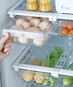 Organizador de cajón para refrigerador, juego de 2, bandeja