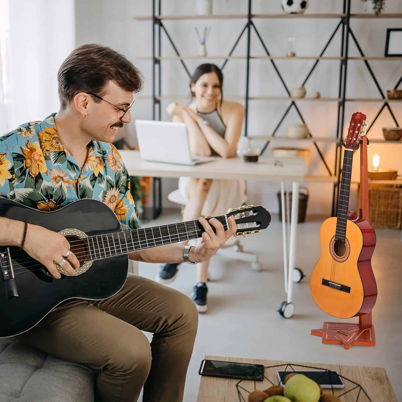 Soporte de Guitarra de Madera HilerPunk, Soporte de - Imagen 5