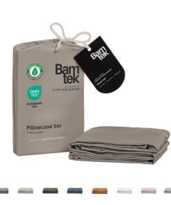 Funda de Almohada King Size Bamtek Juego de -Arena