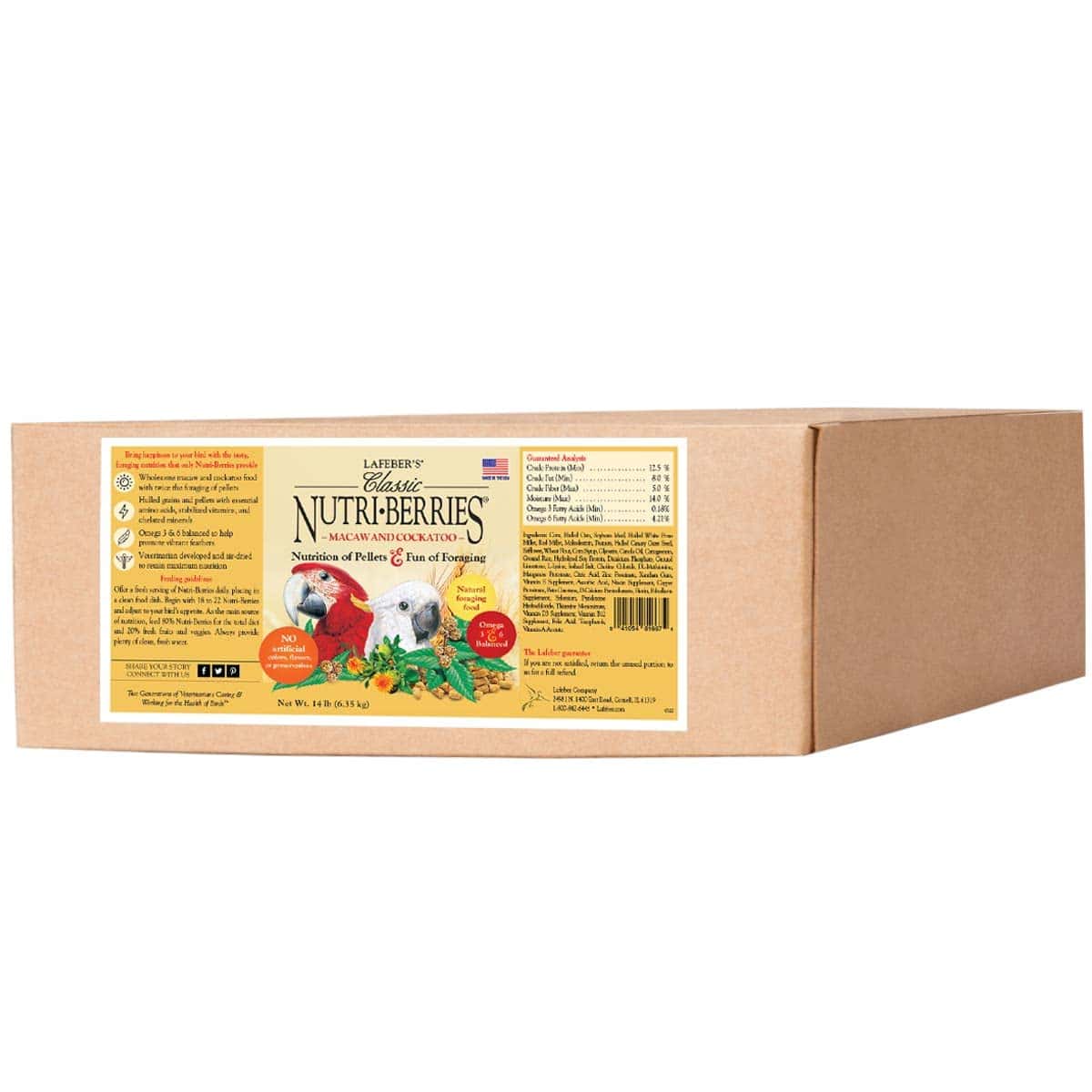 Alimento para aves LAFEBER'S Classic Nutri-Berries, hecho