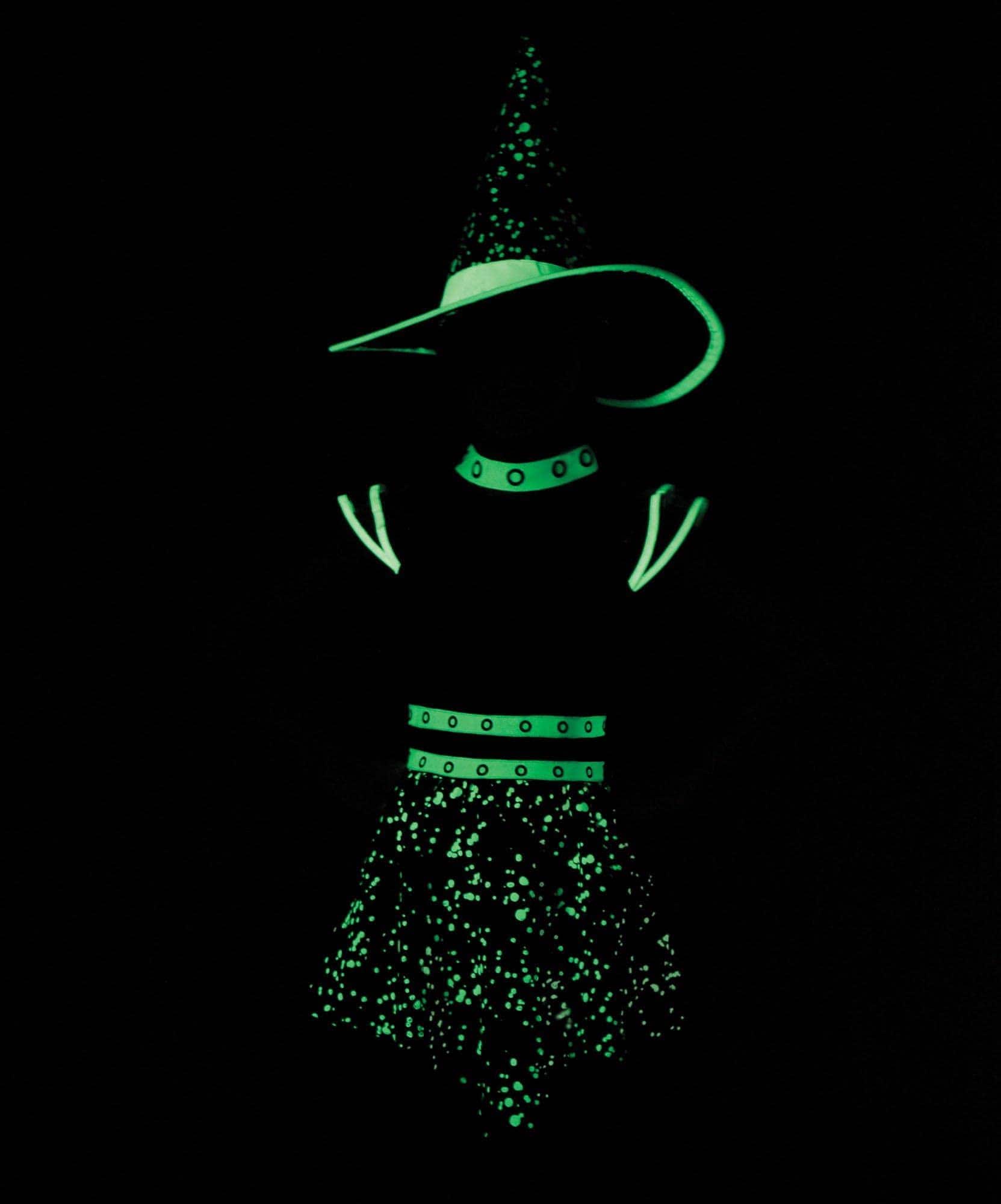 Disfraz Grande de Bruja Traviesa Nocturna que Brilla en la - Imagen 5