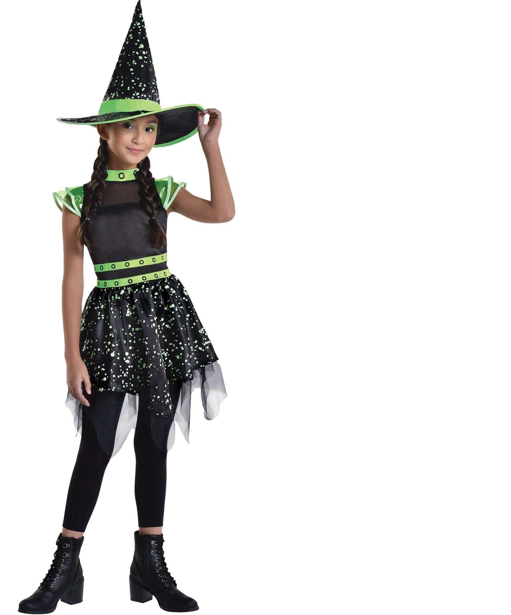 Disfraz Grande de Bruja Traviesa Nocturna que Brilla en la