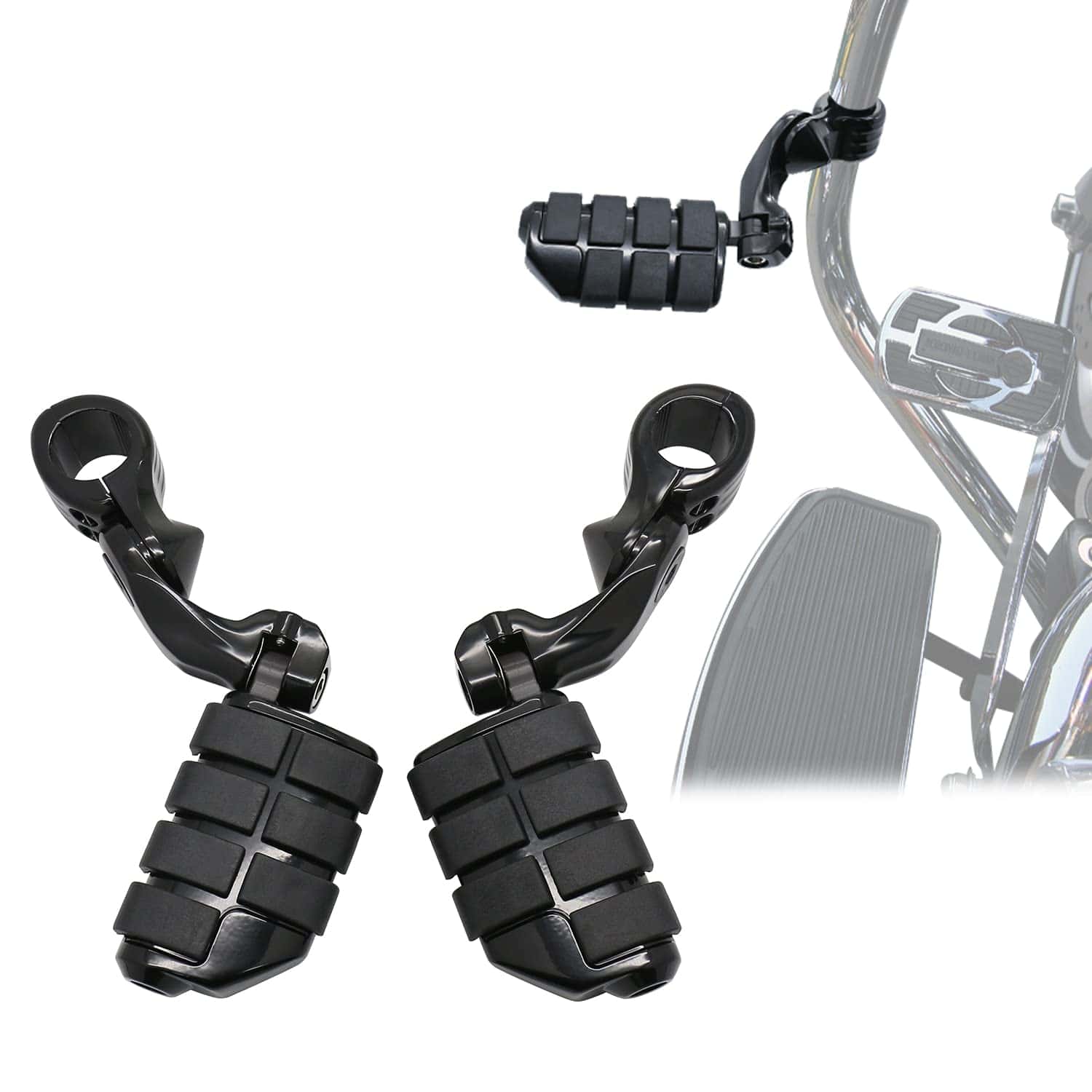 VASTMT 1.25" Reposapiés de carretera para motocicleta,