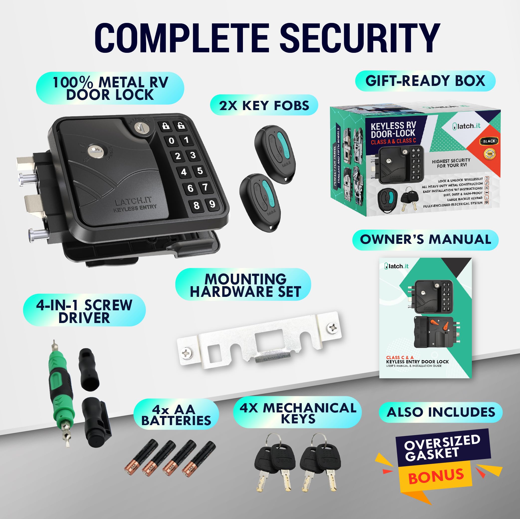 Cerradura de puerta sin llave LATCH.IT Class C RV | - Imagen 6