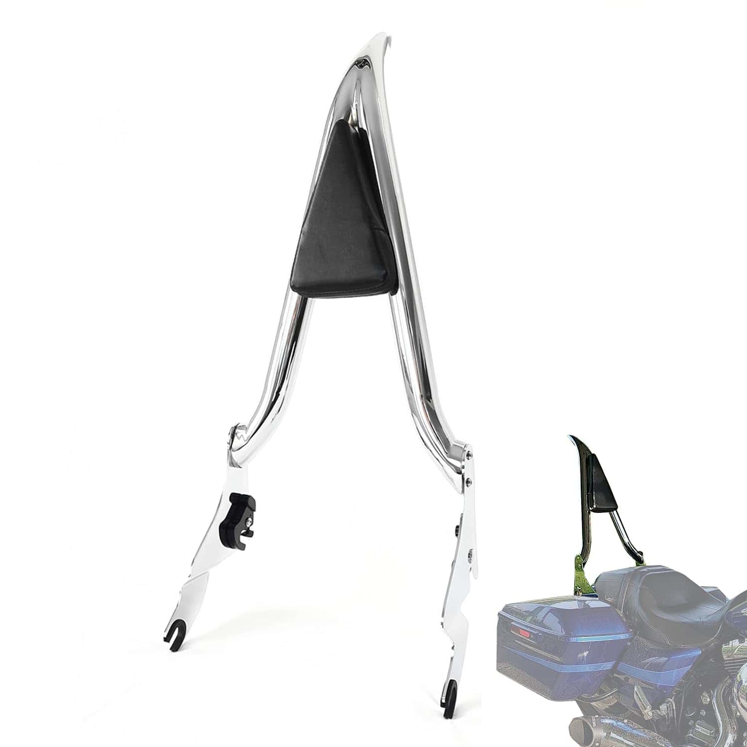 Respaldo desmontable de sissy bar, respaldo trasero para