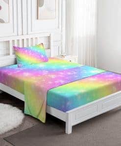 Juego de Sábana Ajustable, Sábana Plana y Funda de Almohada