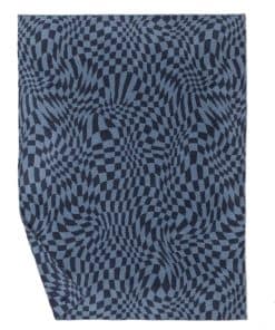 Manta Barefoot Dreams CozyChic a Cuadros, Azul Báltico/Azul