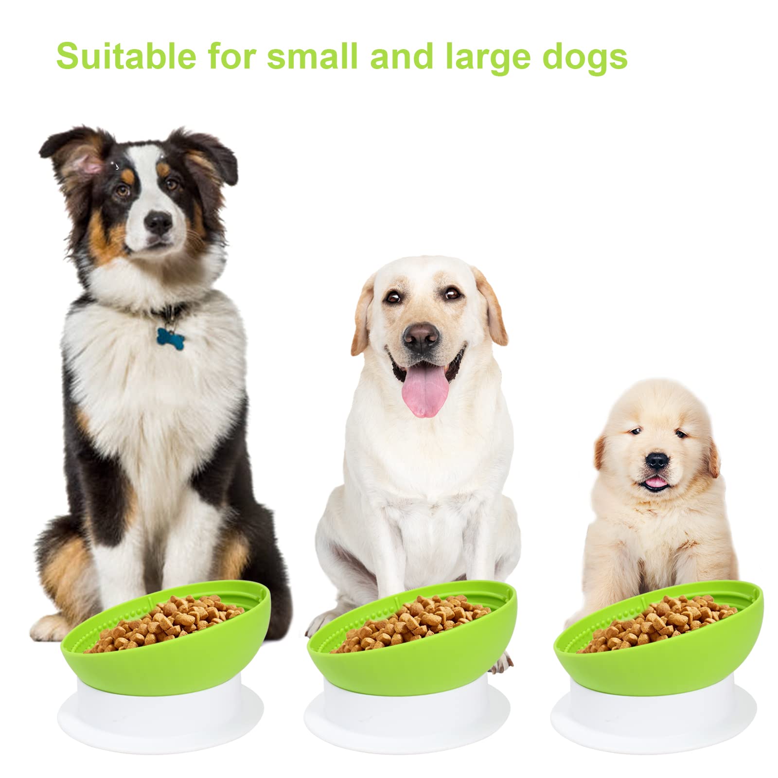 Kamehame Tazón de Perro de Silicona Desmontable Inclinado, - Imagen 5