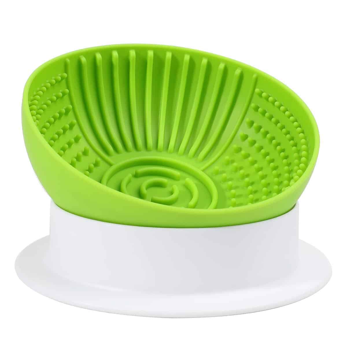 Kamehame Tazón de Perro de Silicona Desmontable Inclinado,