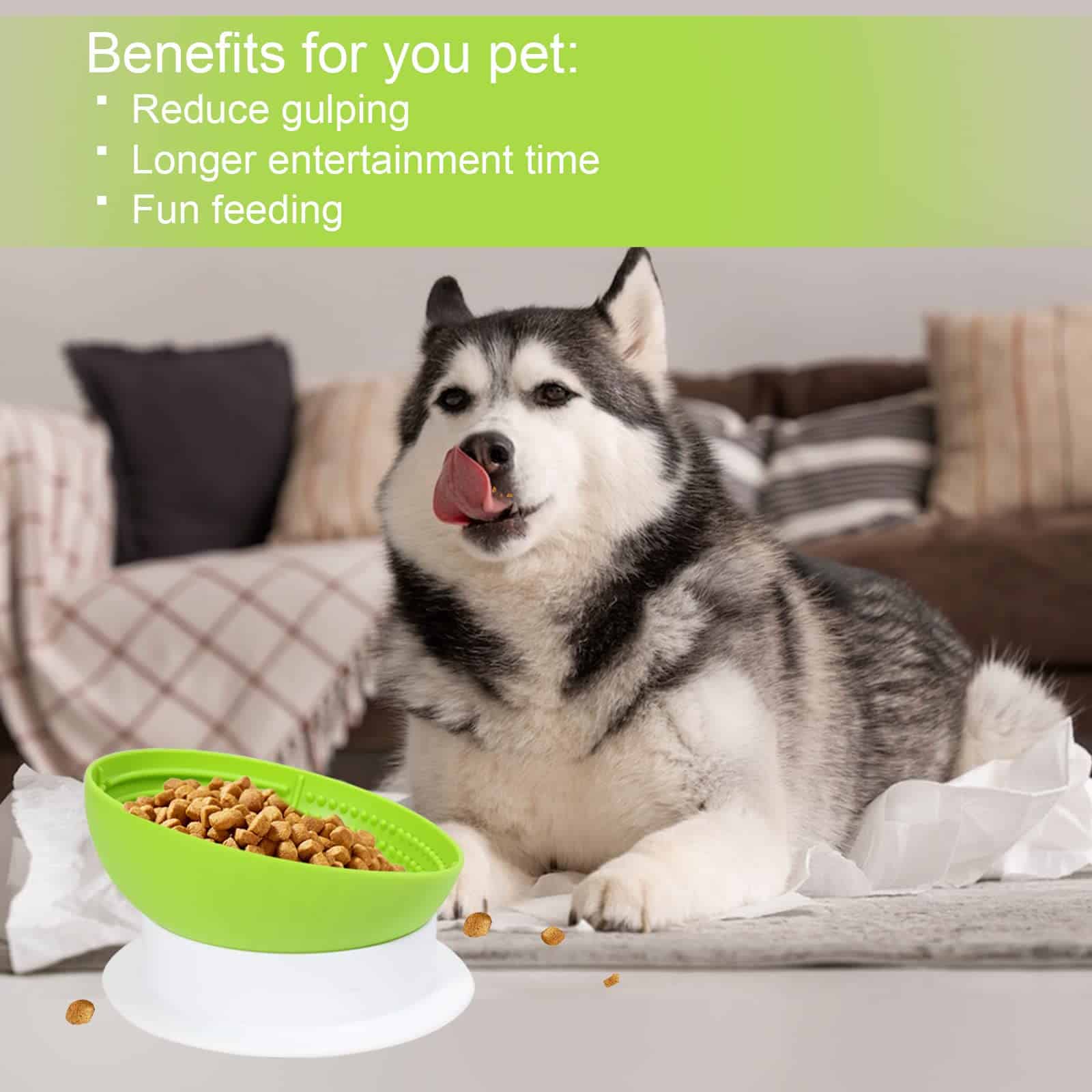 Kamehame Tazón de Perro de Silicona Desmontable Inclinado, - Imagen 6