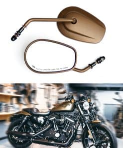 Espejos de Motocicleta WTZMOTO para Harley M8 de Bronce,