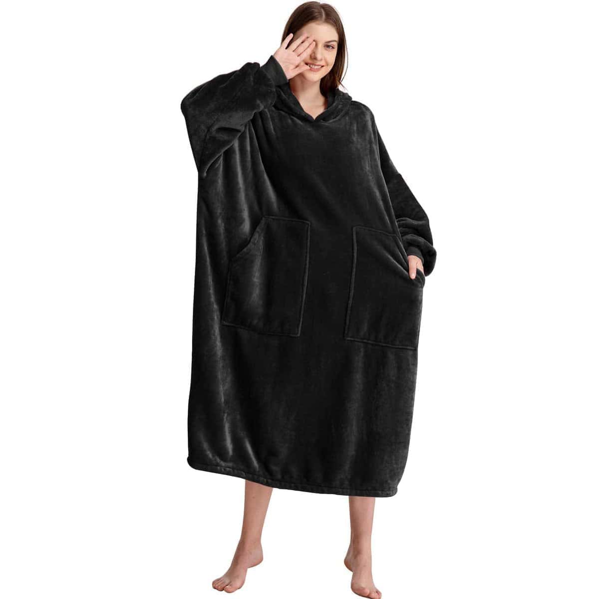 Manta Wearable Oversize de Franela Súper Suave y Cálida con