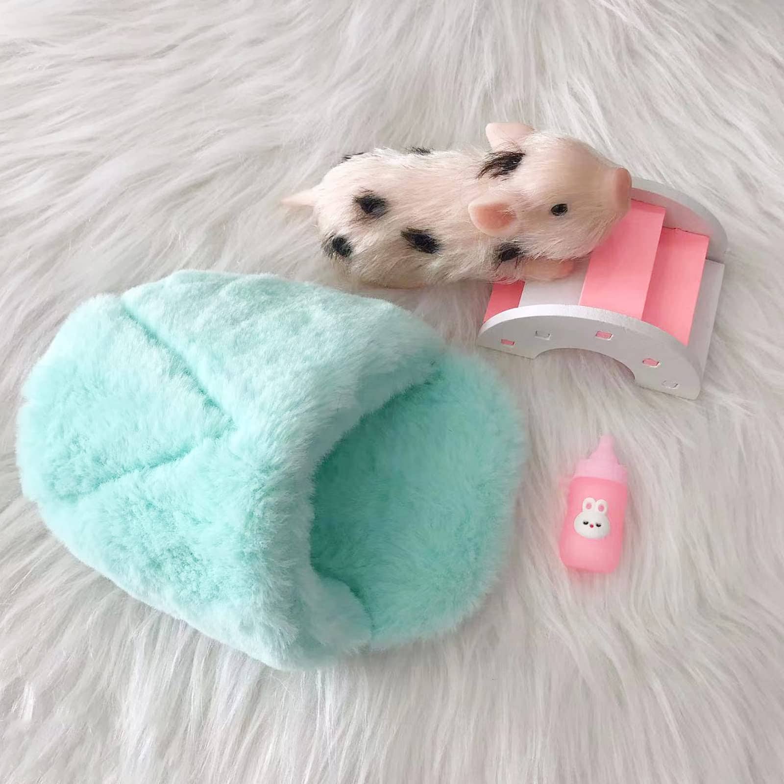 VOLOBE 5 Pulgadas de Silicona Piglet, Suave Mini Animal