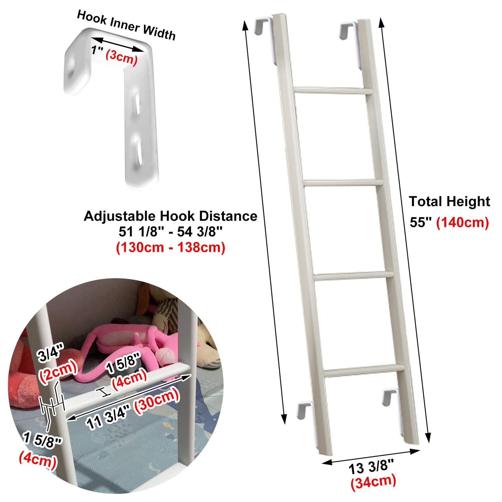 Escalera para Cama Litera de RV 55'' / 140cm, Escaleras - Imagen 7