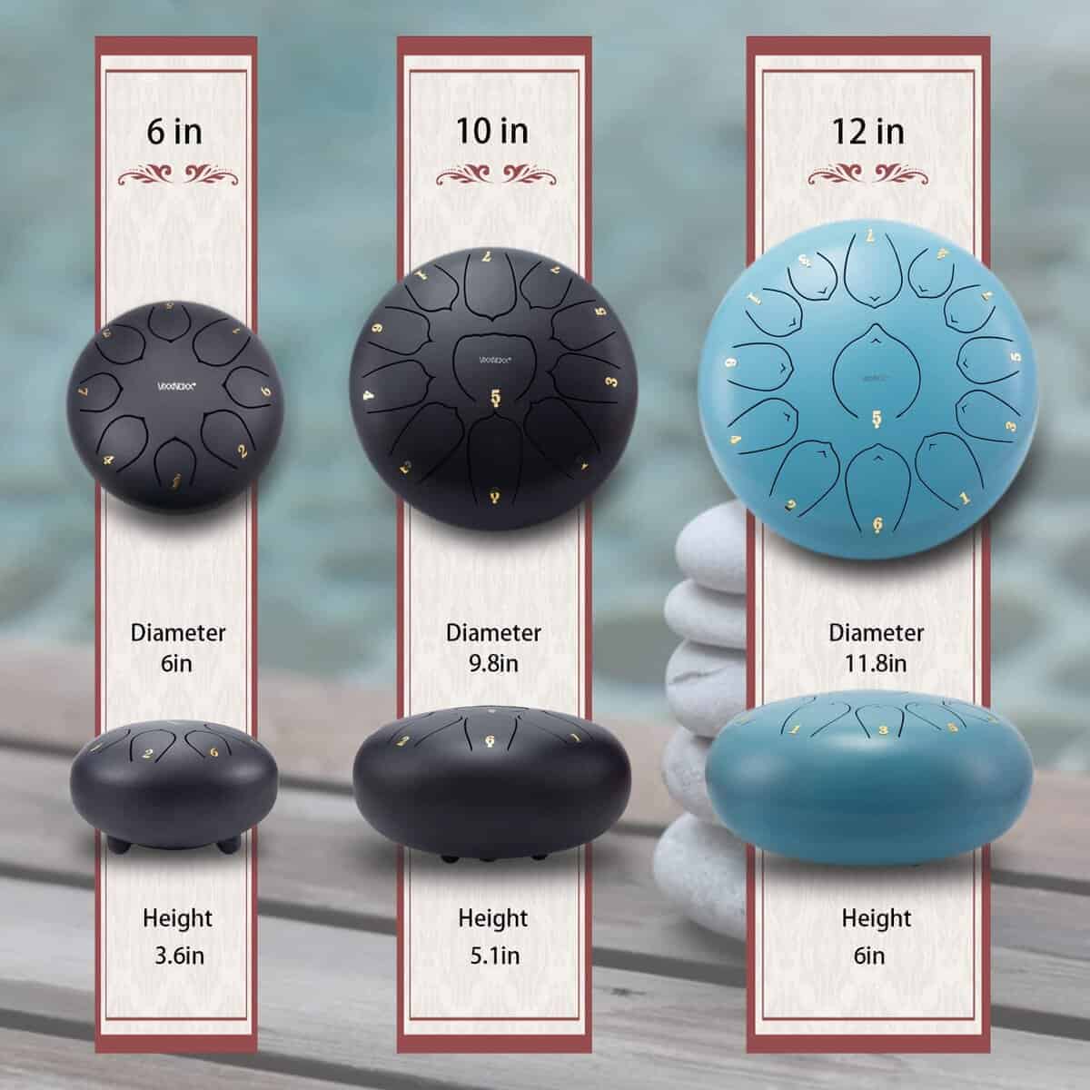 VixxNoxx Tambor de Lengua de Acero Instrumento Musical - Imagen 7