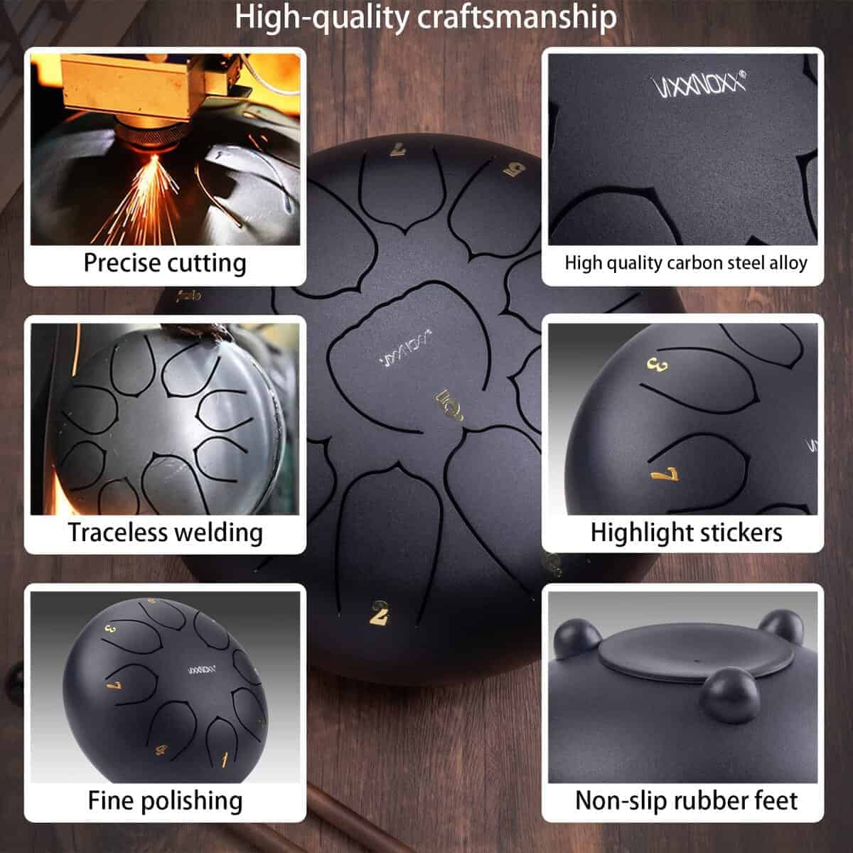 VixxNoxx Tambor de Lengua de Acero Instrumento Musical - Imagen 4