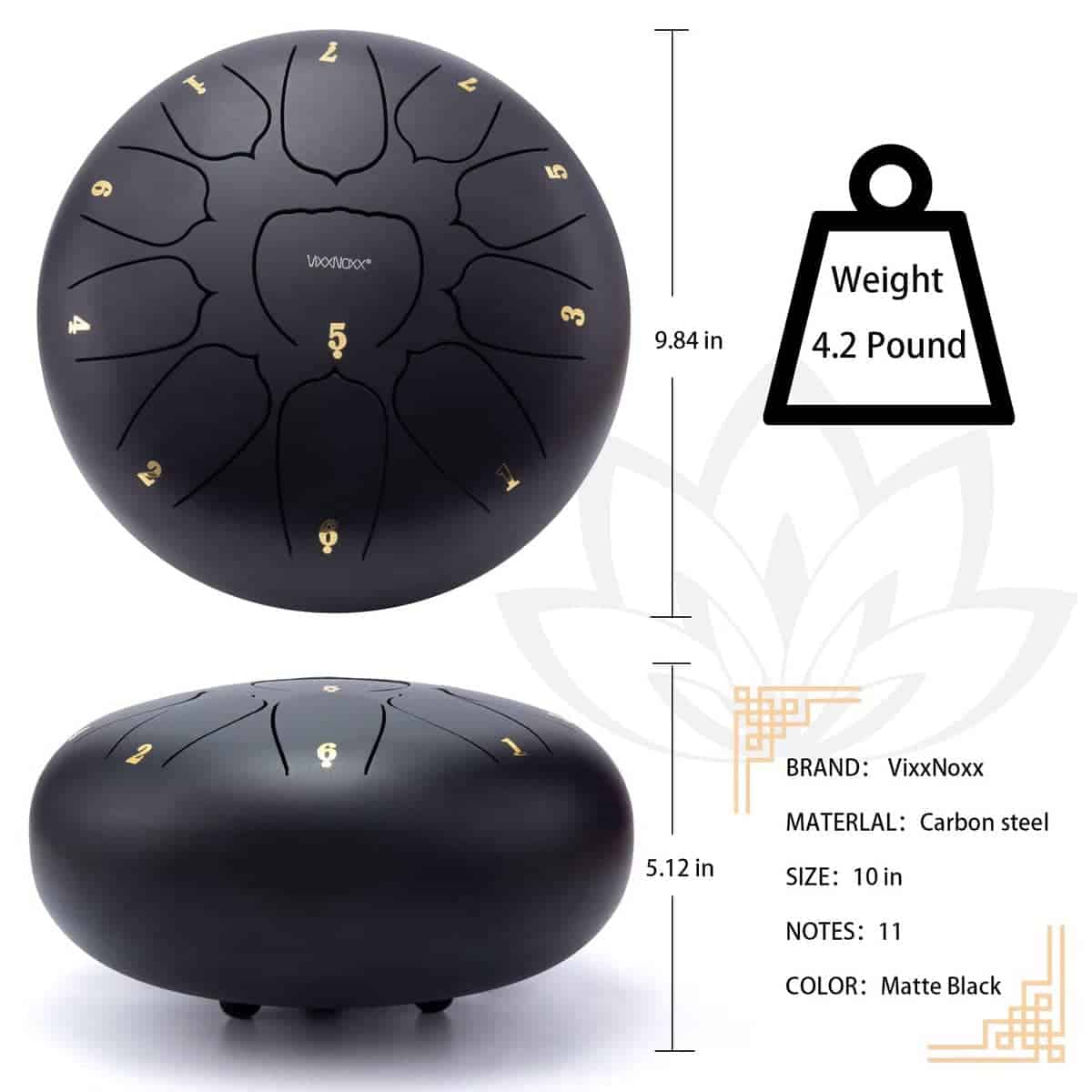 VixxNoxx Tambor de Lengua de Acero Instrumento Musical - Imagen 5